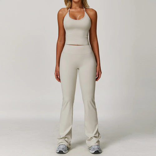 seamless sculpt pilates set – vest top + high-waist leggings